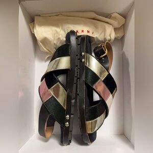 Marni sandals, crafted in premium baby calf leather (Vitellino Baby Calf)